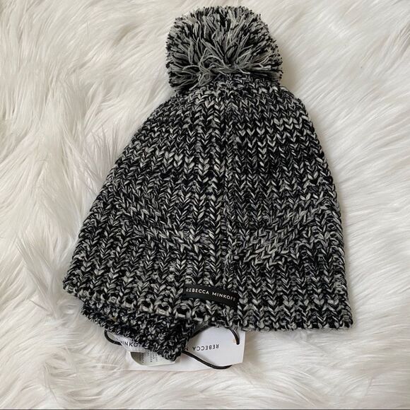 Rebecca Minkoff Marled Beanie & fingerless gloves